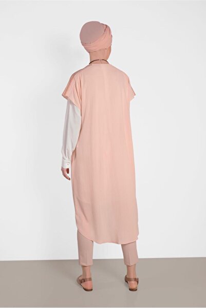 Alvina Embroidered Shoulder Detailed Double Tunic 4475