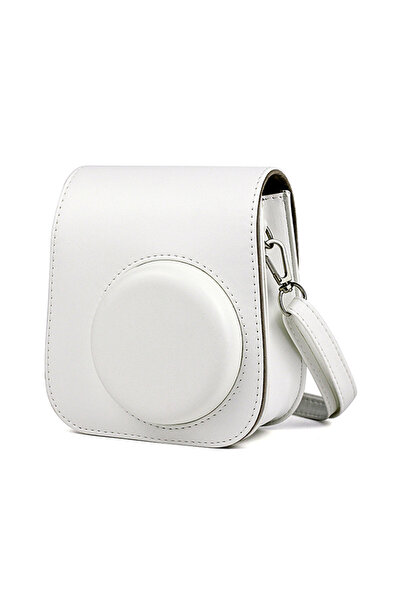 sharpdo Polaroid Mini 11 Protective Shoulder Camera Case, Leather, White