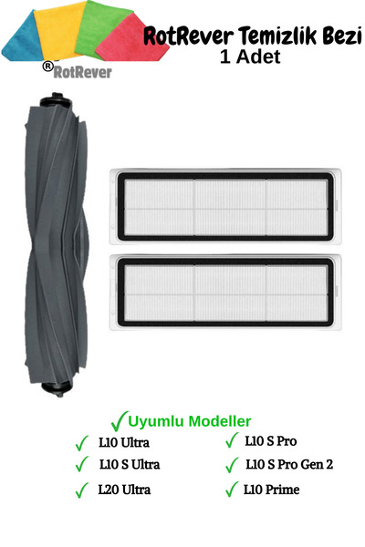 RotRever Σετ αντικατάστασης υφασμάτων Dreame Bot L10s Ultra/L10S Pro-L10S Pro...