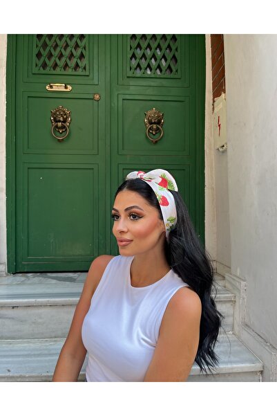 KÜÇÜĞÜM BUTİK Strawberry Patterned Poplin Bandana