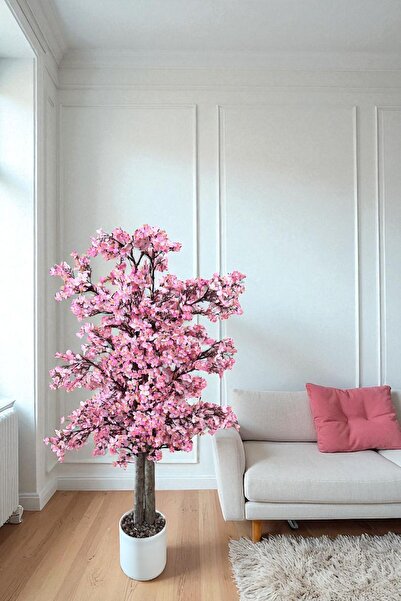 YAPAY ÇİÇEKÇİNİZ Yoğun Yapraklı 100 cm Yapay Sakura Bahar Dalı Ağacı Premium