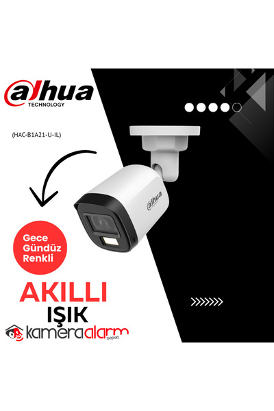 DAHUA HAC-B1A21-U-IL Renkli Gece Görüşlü 2MP 1080P Full HD HDCVI AHD Bullet Kamera-Sessiz