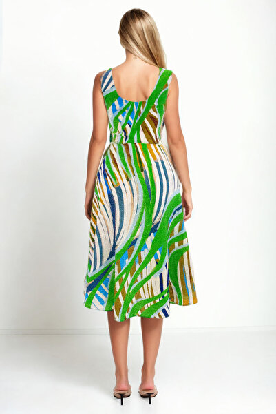 Vitrin Μίντι φόρεμα με μηδενικό μανίκι με μοτίβο