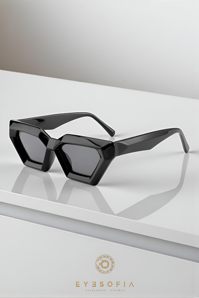 Eyesofia نظارة شمسية سيتو فاخرة باللون الأسود للجنسين