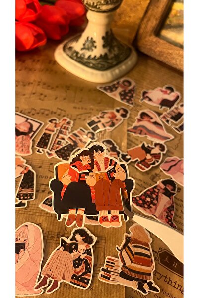 NONA Kitap Kurdu 9’lu Sticker Seti / Bullet Journal / Scrapbooking