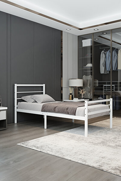 AKSviva Chester Tek Kişilik Ferforje Metal Karyola