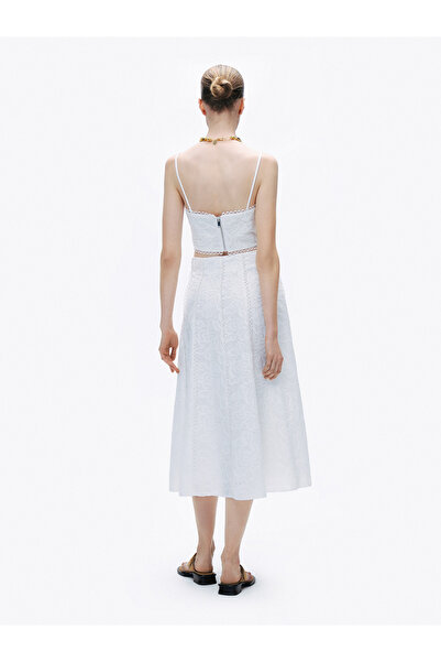 Nocturne Embroidered Midi Skirt