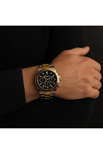 Goldpower Çelik Rolex Model Kasa Çevirme Detaylı Takvimli Erkek Kol Saati