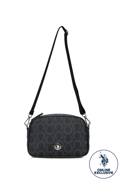 U.S. Polo Assn. Black Pattern Women's Messenger Bag Us8643 Online Exclusive