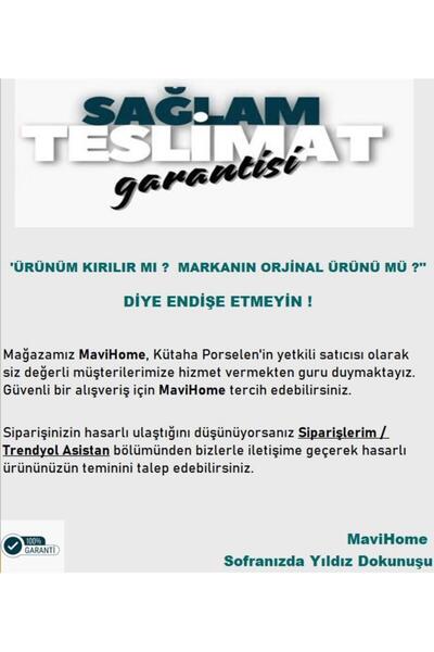 Kütahya Porselen Moderna Serisi 27 Cm Beyaz Servis Tabağı 6 Lı ( Amblemli )
