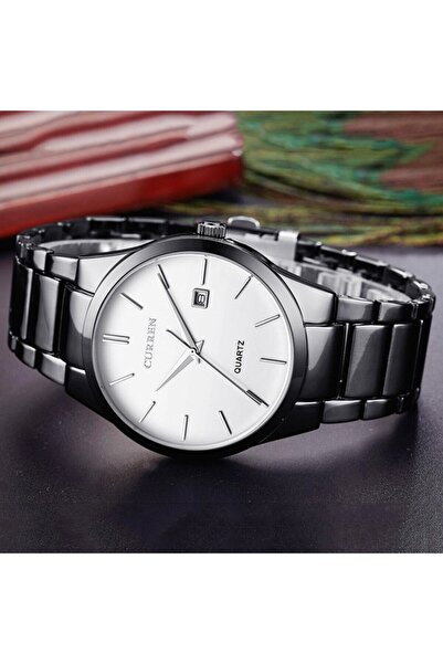 Curren Ceas barbatesc Slim Line curea metalica afisare data