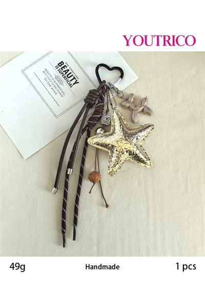 Youtrico سحر جلدية دوپامين ملون، حقيبة يد مصنوعة يدوياً، سلسلة مفاتيح، إكسسوار هدايا