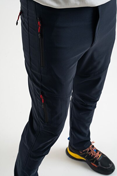 REYNARD Чоловічі темно-сині вузькі штани з вузьким вирізом з лайкри дихаючі штани з еластичної тканини на відкритому повітрі