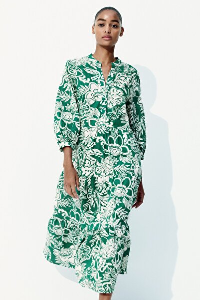 H&M Katlı Midi Elbise