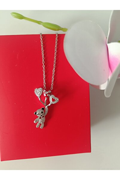 Kudi Balloon Tutan Mini Stone Small Teddy Bear Necklace