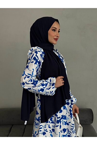 Butik KREP ŞAL KOYU LACİVERT