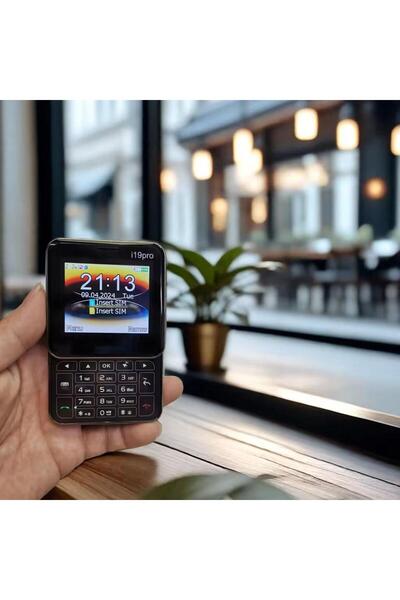 TodayShop Telefon Mini Slide i19 Pro – Ecran 2.4 inch, Dual SIM, Camera, FM Radio, Bluetooth, Butoane Fizice