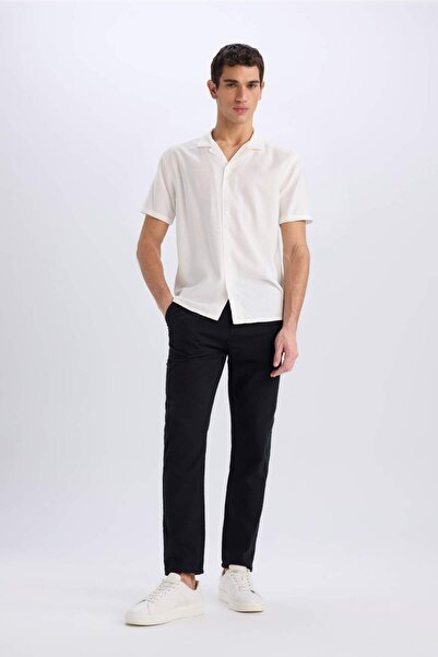 DeFacto Modern Fit Kısa Kollu Viskon Gömlek V8406AZ22SM