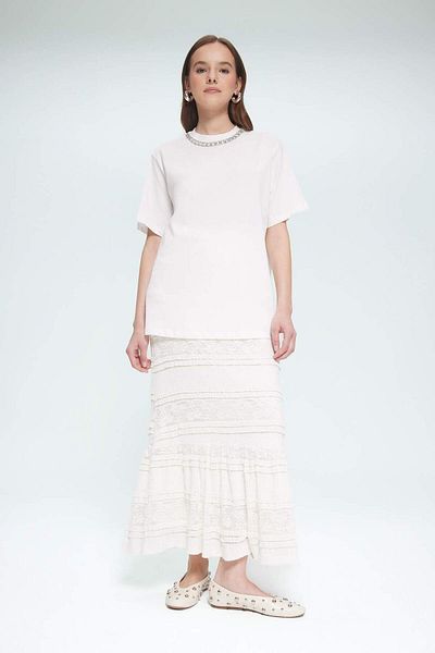 DeFacto A-Line Lined Lace Maxi Skirt F1383Ax25Sm