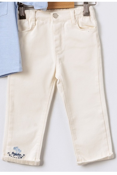 Bebüş Male Child Shirt T-Shirt and Pantsuit 3 Piece Summer Suit 15856