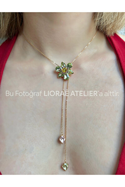 LioraeAtelier Idyllia Y Kolye Çiçek Tasarımlı