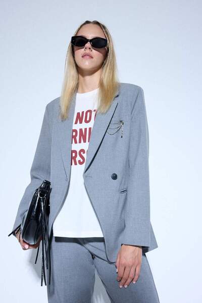 DeFacto School Fitted Tafta Blazer Jacket F7786Ax25Au