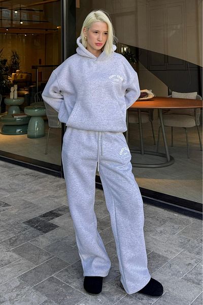 Madmext Karmelanj Hooded Printed Women's Tracksuit Set Mg2524