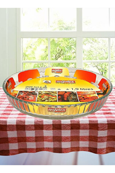 mijotex Pyrex Round Glass Baking Dish 1.9L, 4.5cm x 29.3cm