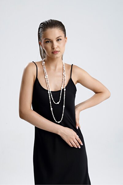 Birinci1926 Multicolor Barok Doğal İnci Uzun Kolye