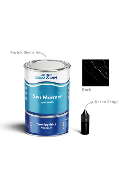 Demarin Çift Bileşenli Solventsiz Sıvı Mermer Liquid Marble (TEZGAH, ZEMİN BOYASI)