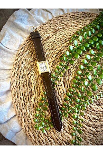 FEYSER ساعة يد نسائية طراز ريترو فينتاج - علبة ذهبية مستطيلة