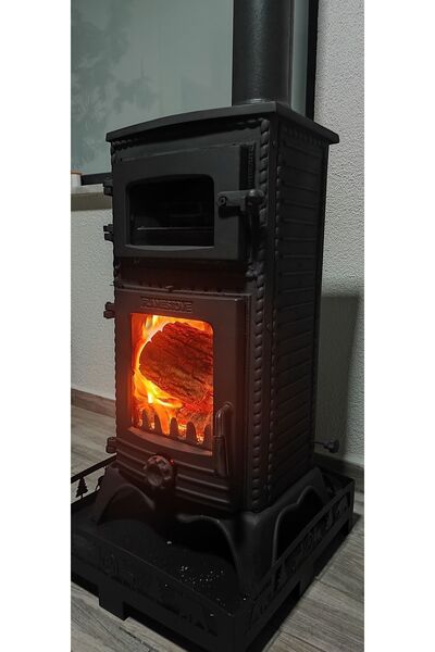 flamestove Majör Tek Camlı Kuzineli Döküm Soba