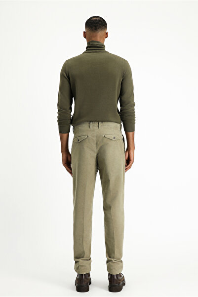 Kiğılı Relaxed Fit Comfortable Cut Lycra Pleated Velvet Trousers