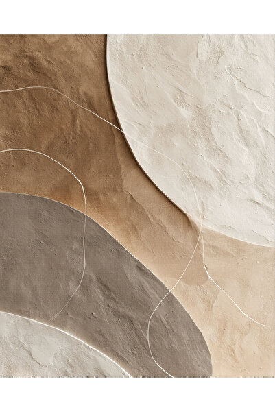 fuart.co Kahve Krem Tonlar Modern Poster, Duvar Posteri, Bohem Poster, Çerçev...