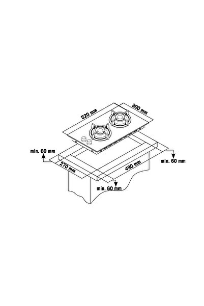 Simfer 3045 2G Elektrikli Set Üstü Siyah Cam Ocak