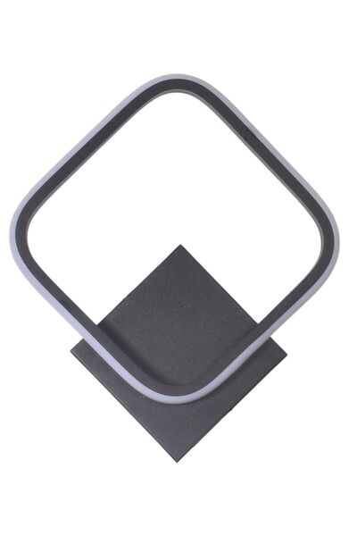 Modavize Nemo Modern Tasarım Siyah Renk Gün Işığı Ledli Banyo - Mutfak - Salon Ledli Duvar Tekli Aplik