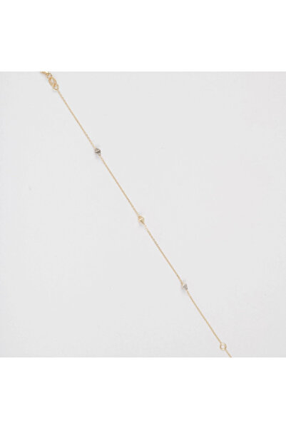 Sandra Ferretti Bratara din Aur Galben si Alb de 18K cu Romburi si Lant Diamantat