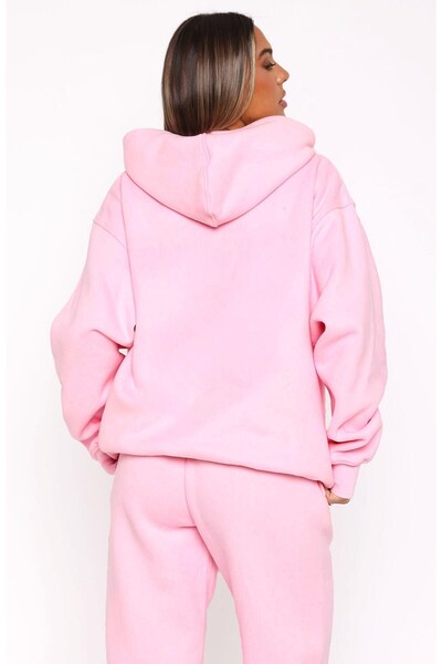 The Champ Clothing Oversize Unisex Sweatshirt Hoodie Pink – Hooded, 3-Thread Raised Fleece, Kangaroo Pocket, Basic