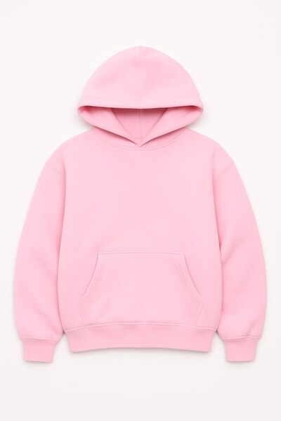 The Champ Clothing Oversize Unisex Sweatshirt Hoodie Pink – Hooded, 3-Thread Raised Fleece, Kangaroo Pocket, Basic