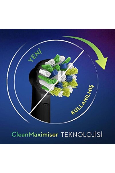 Oral-B EB50 3+1 Cross Actıon Yedek Diş Fırçası (Siyah)
