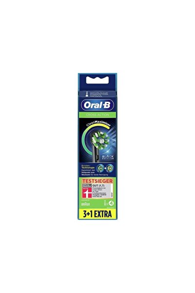 Oral-B EB50 3+1 Cross Actıon Yedek Diş Fırçası (Siyah)