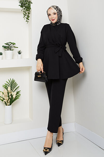 modapark.ist Women's Drape Detailed Trousers Suit