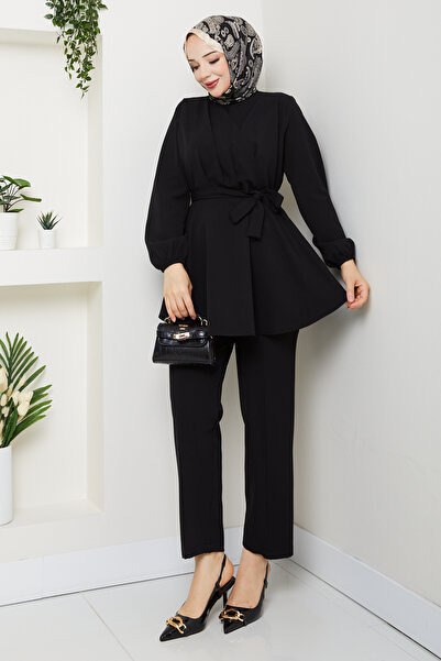 modapark.ist Women's Drape Detailed Trousers Suit