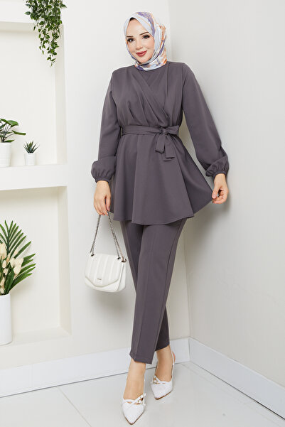 modapark.ist Women's Drape Detailed Trousers Suit