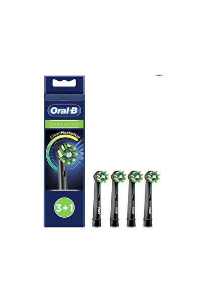 Oral-B EB50 3+1 Cross Actıon Yedek Diş Fırçası (Siyah)