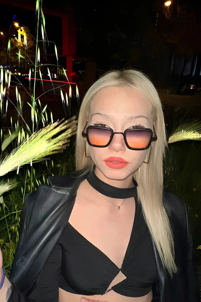 Chunky Frame نظارات شمسية مربعة للجنسين من نايت بريز ميتال