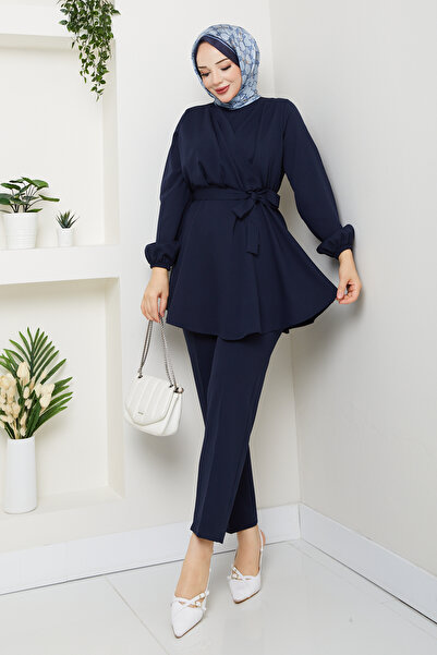 modapark.ist Жіночий костюм із брюками з драпіруванням