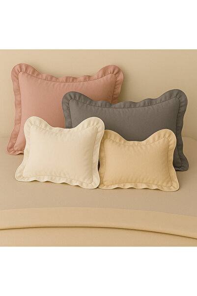 Violacasa Single Ruffled Duvet Cover Set 100% Cotton Private Powder