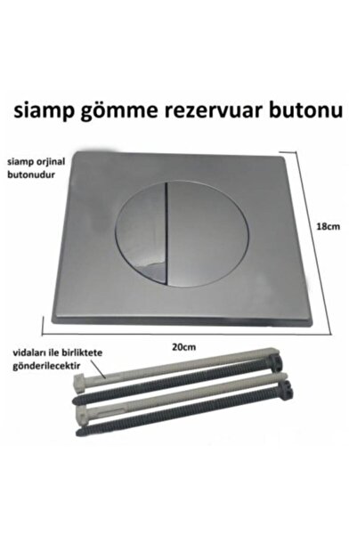 Genel Markalar Sıamp Gömme Rezervuar Kumanda Paneli Basma Butonu Mat Krom 111910