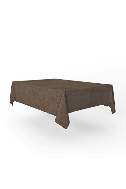 GOCCIA HOME Kadife Dokulu Masa Örtüsü 140x220cm Acı Kahve